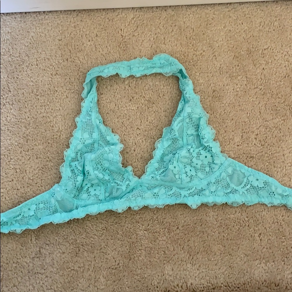 Free People Light Blue Lace Bralette